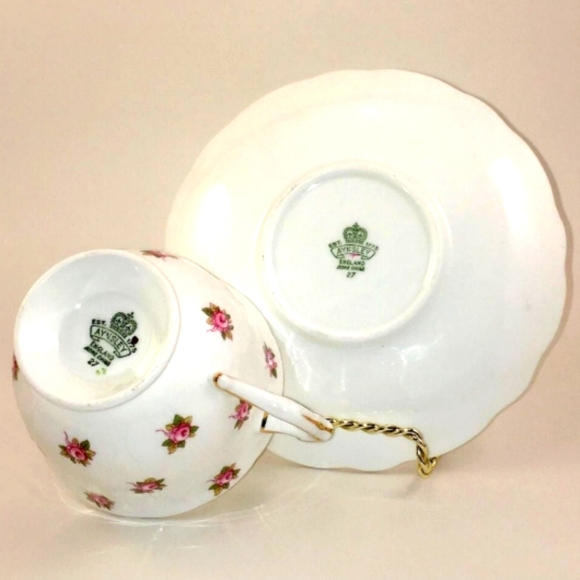 Aynsley China Rosedale Tea And Saucer Set - Picture 3 of 5